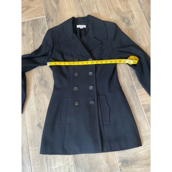 Vintage Bebe Women’s Double Breasted Black Jacket size 4 - Picture 9 of 13